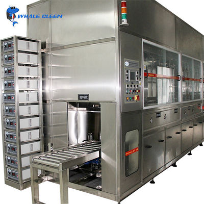 로봇 팔이 장착된 다중 탱크 초음파 진공 세척기 맞춤형 산업 부품 세척기