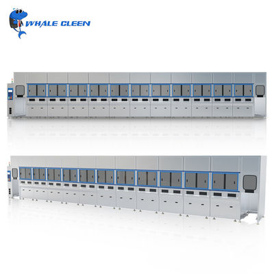 175L 멀티 탱크 PLC 자동 초음파 세척기 (자동차 및 금속 부품용 기계 팔 포함)